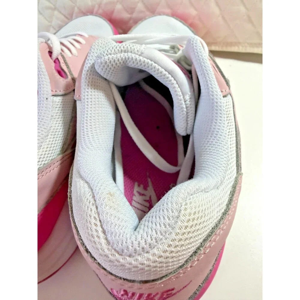 NIKE Kids Air Max 1 Sneaker Shoes White Pink FZ3559-100 Size 6.5Y / Big Kids